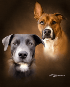 Two Dog Digital Portrait